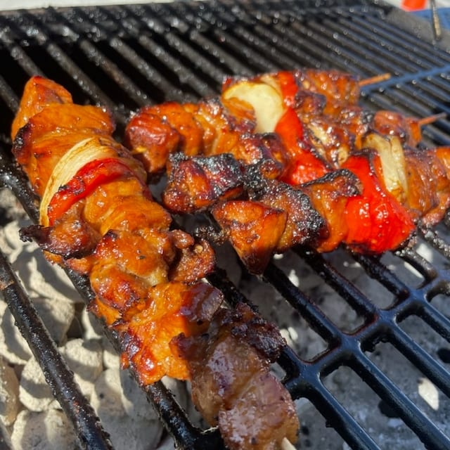 Pork BBQ Skewer.